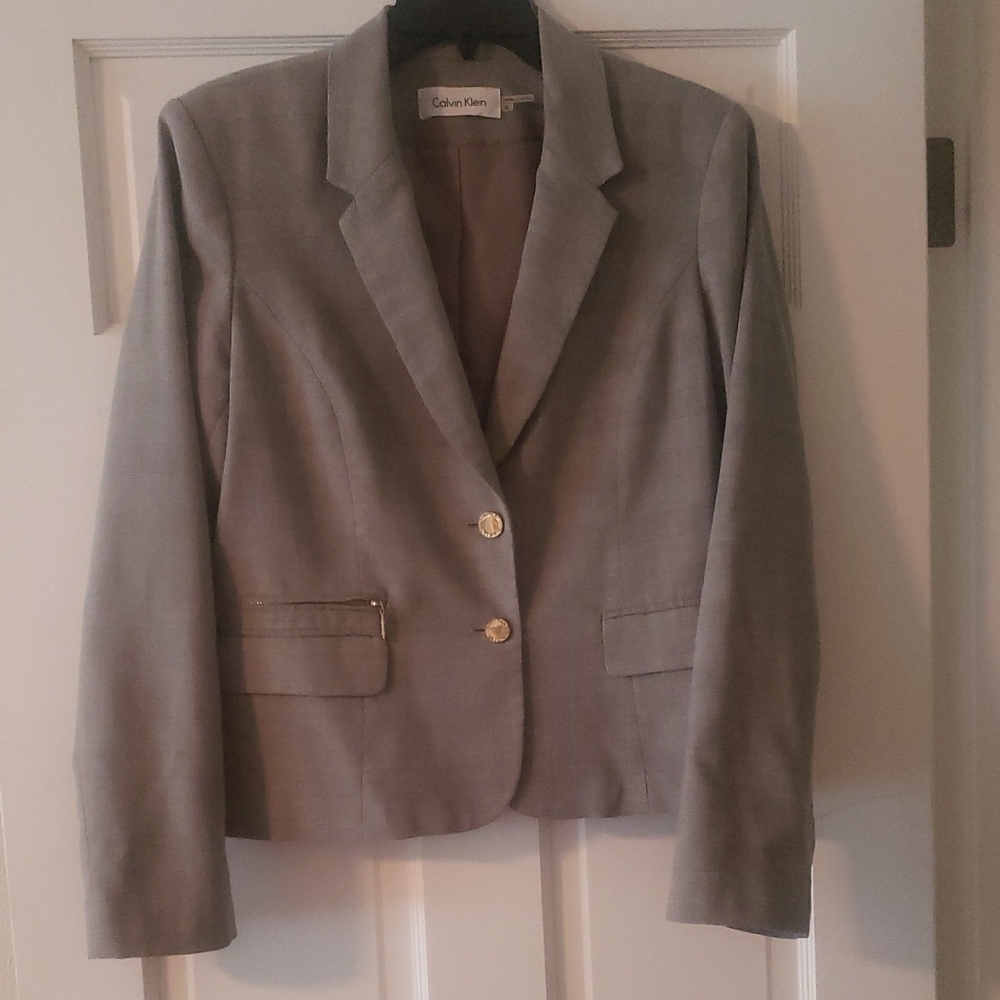 Calvin Klein Women's Blazer with Gold Accents